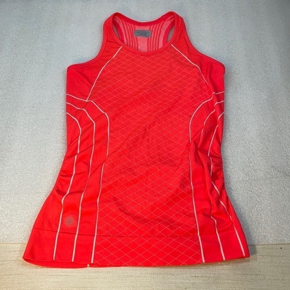 Athleta Finish Fast Line Racerback Tank Coral Small Athleta - Picture 2 of 8